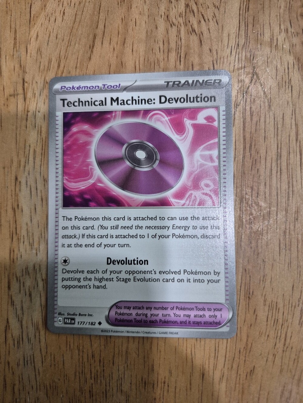 QTY 3 Pokemon Tool Trainer Card - Technical Machine: Devolution